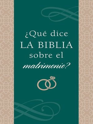 cover image of ¿Qué dice la Biblia sobre el matrimonio?